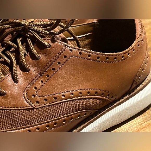 Clarks Mens Brantin Wing Brown Leather Casual Oxford Sneaker Shoes Sz 10 M - Picture 4 of 13